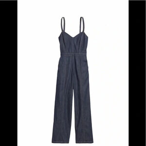 Banana Republic Jumpsuit Blue Jean Denim Sz 2 NWT